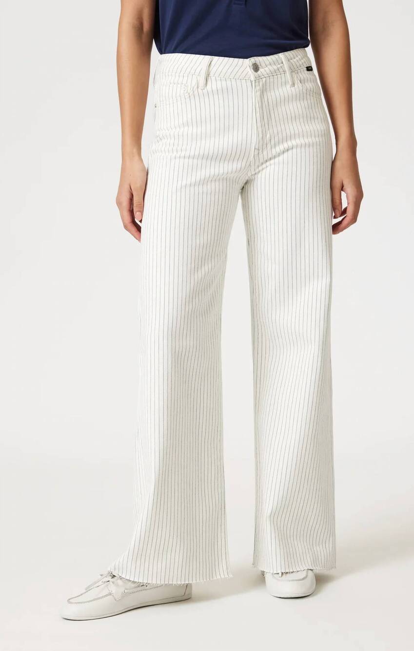 NEW MAVI paloma striped denim pants in off-white